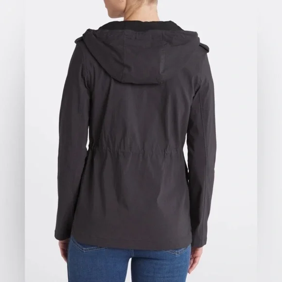 EDEN SOCIETY Holly Contrast Hood Cargo Jacket blue/gray size medium coat - Picture 2 of 13